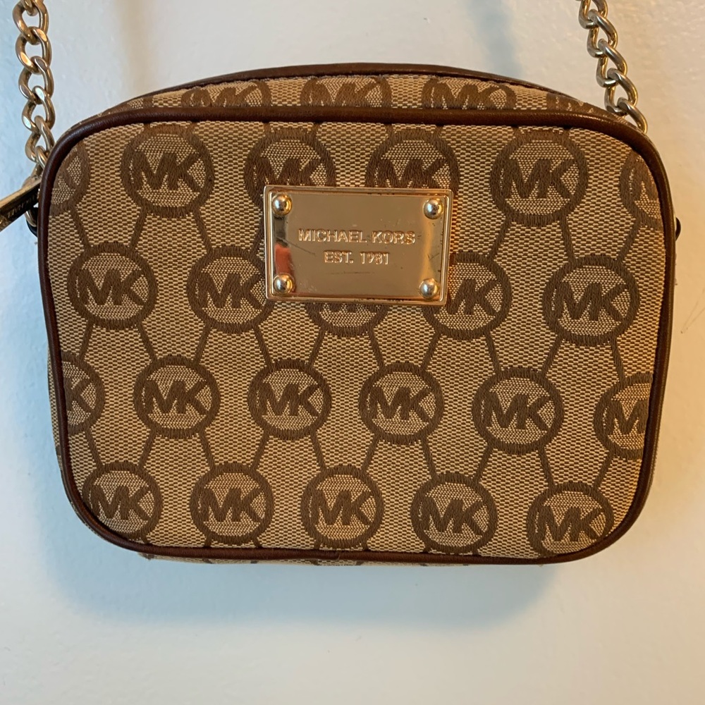 Brown Michael Kors Cross Body Bag